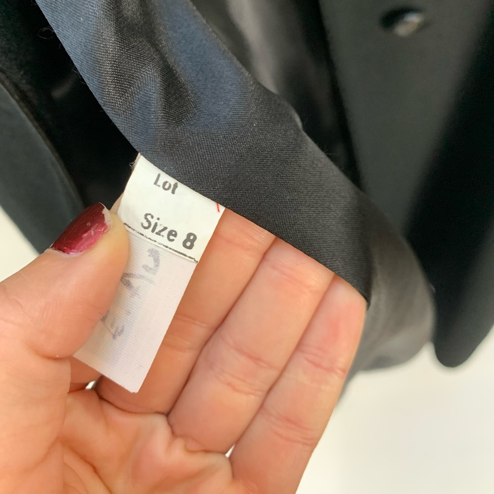 Camel Hair Black Double Breasted Trench Full Length Pea Coat - Picture 11 of 16